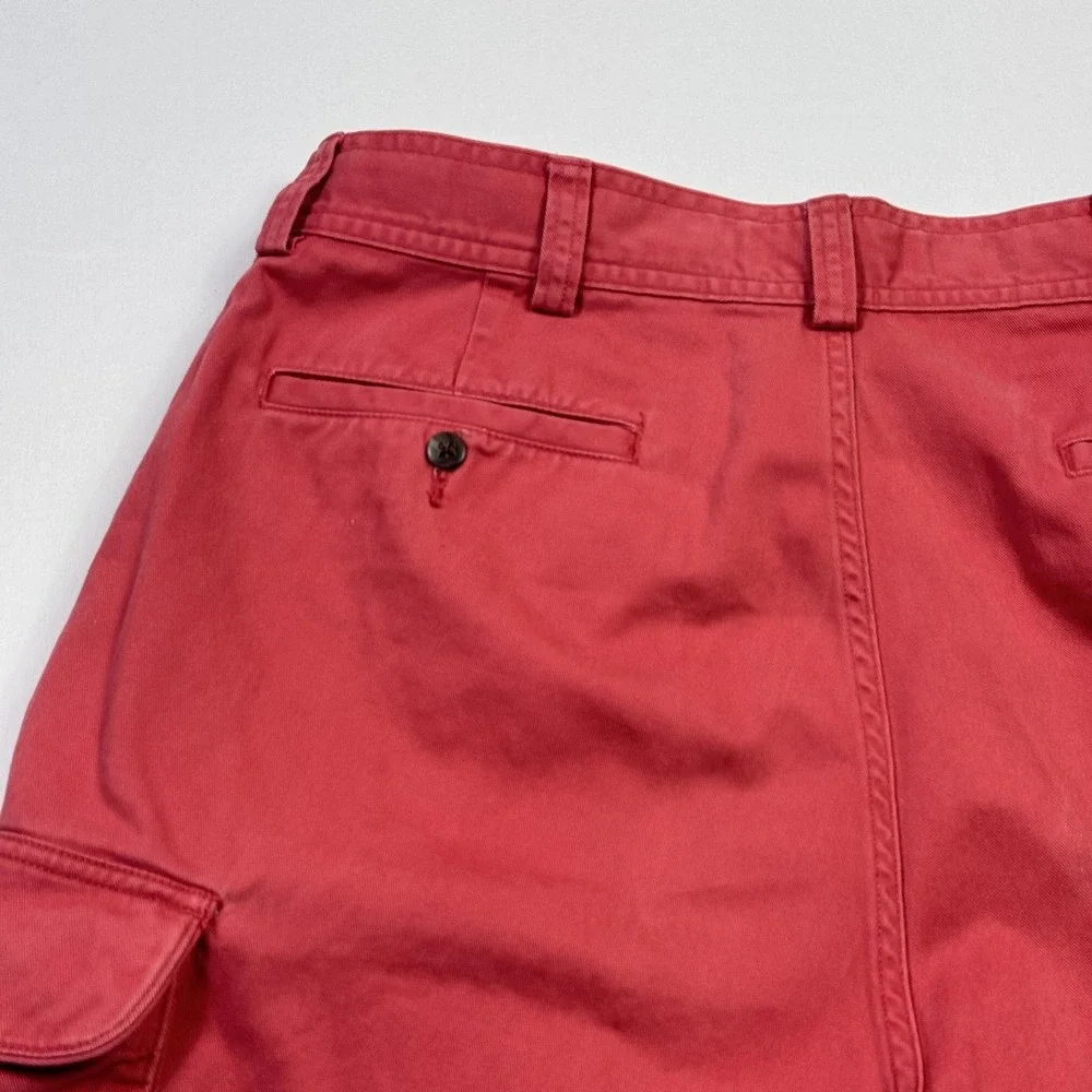 Polo Ralph Lauren Cargo Shorts Mens 34 Red Cotton Cargo Pockets 10 Inseam Casual